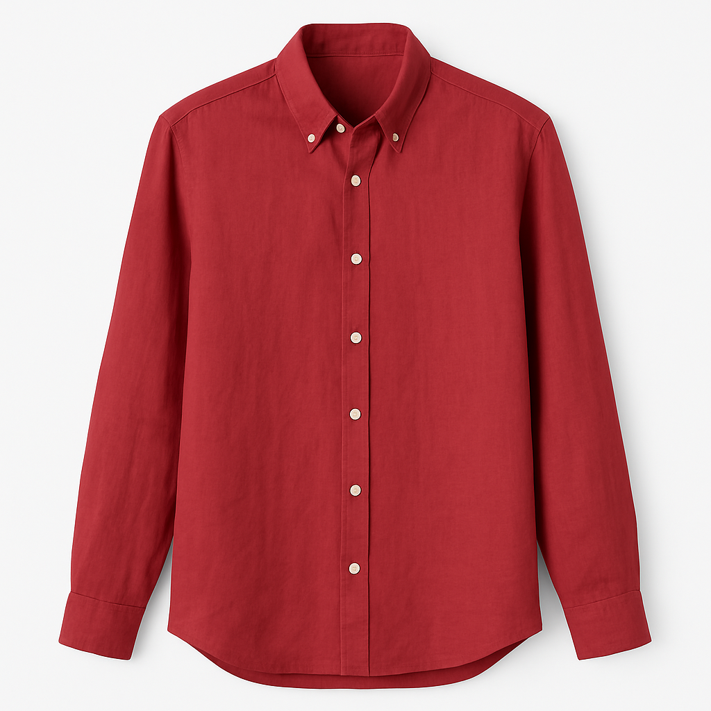 Crimson Linen Shirt - Fonthorini Shirts