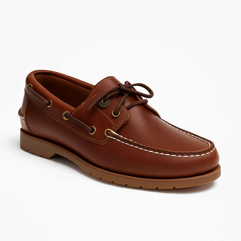 Leather Boat Shoes - Fonthorini Shoes