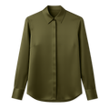 Olive Silk Shirt - Fonthorini Shirts